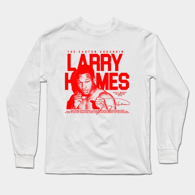 Larry Holmes - Red Long Sleeve T-Shirt by Bingung Mikir Nama Design